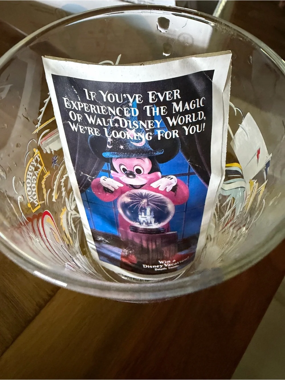 Disney Glass Cup